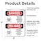 Signmission Pesticide Storage Hazardous Bilingual Danger Sign, Vinyl Decal, 5in W x 7in L, 2PK OS-2PACK-DS-D-57-VS-1527 - alternate 2